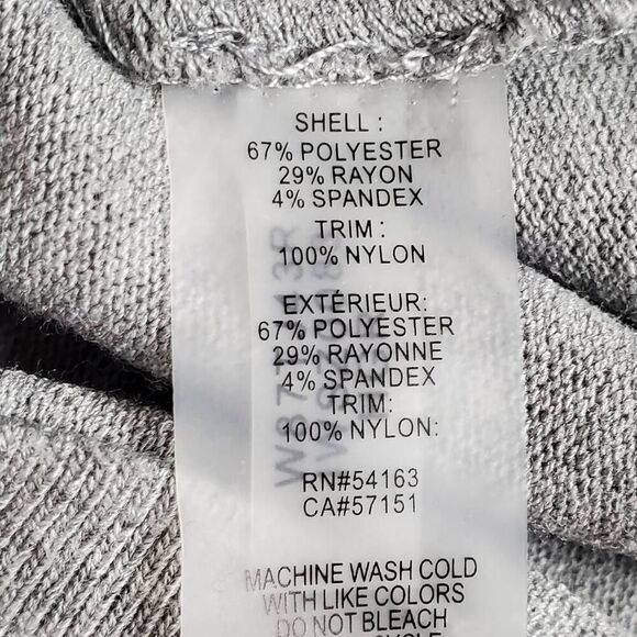 Ivanka Trump Women’s Grey Long Sleeve Top Black Lace Trim Size Small - Picture 5 of 8